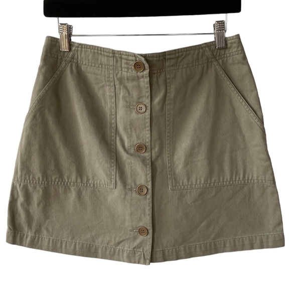Jones New York Sport Khaki Utility Cargo Skort w/ Front Buttons & Pockets Sz 4 - Picture 1 of 2